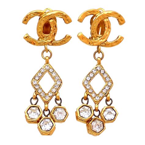 vintage chanel earrings for sale|most collectible Chanel earrings.